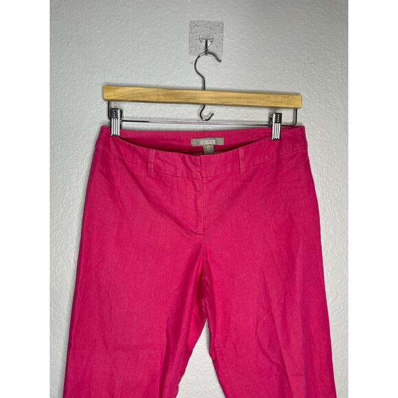 Chico's Pink Crop Pant 0 - Picture 2 of 9